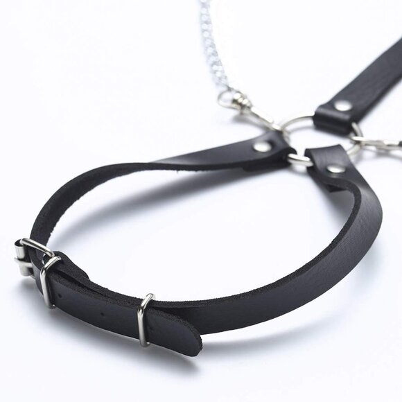 Leather Waist Chain Belt for Women Adjustable Body Harness Jewelry Accessory - Picture 6 of 9